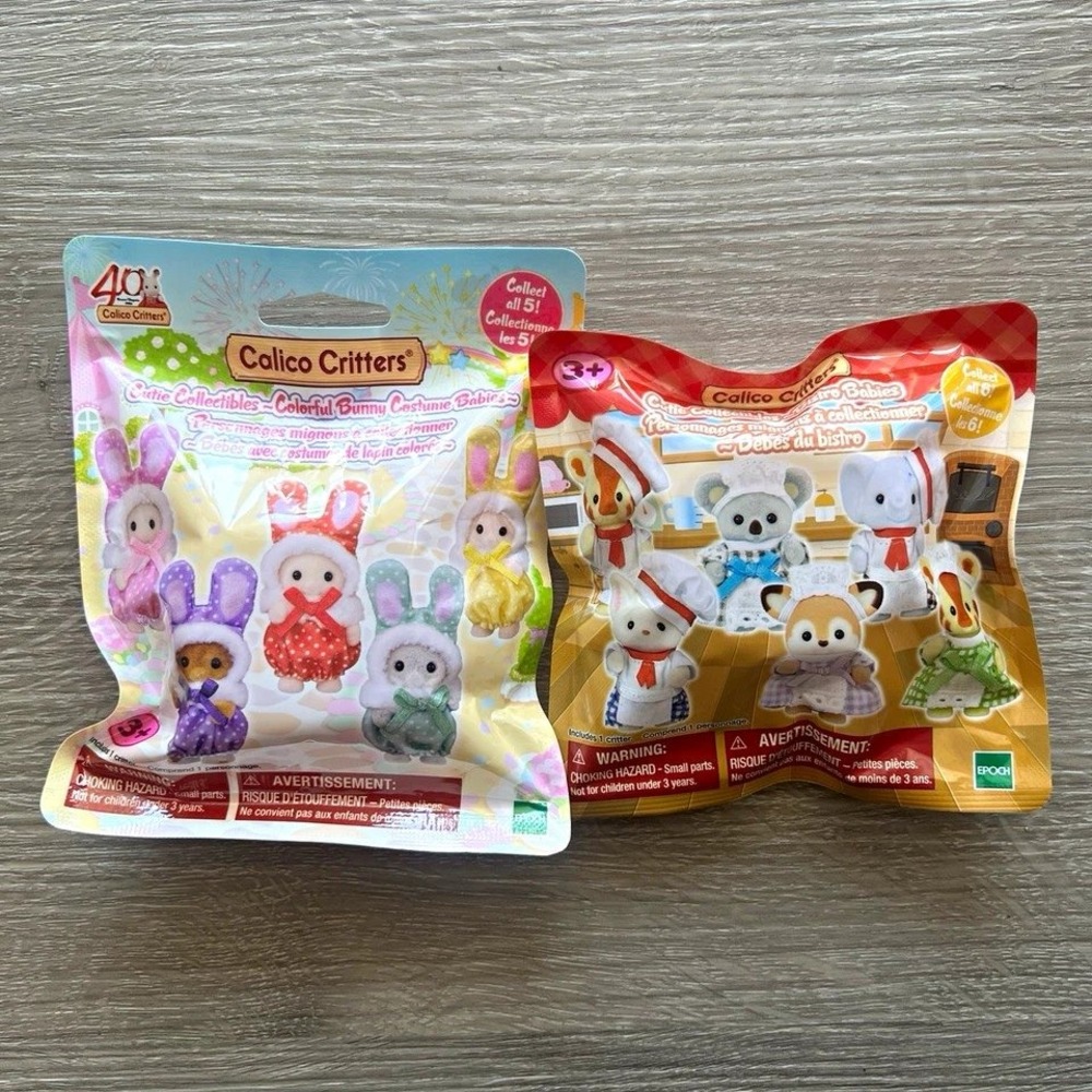 Calico Critters Sylvanian families blind bag bundle Costume & Bistro Babies NEW